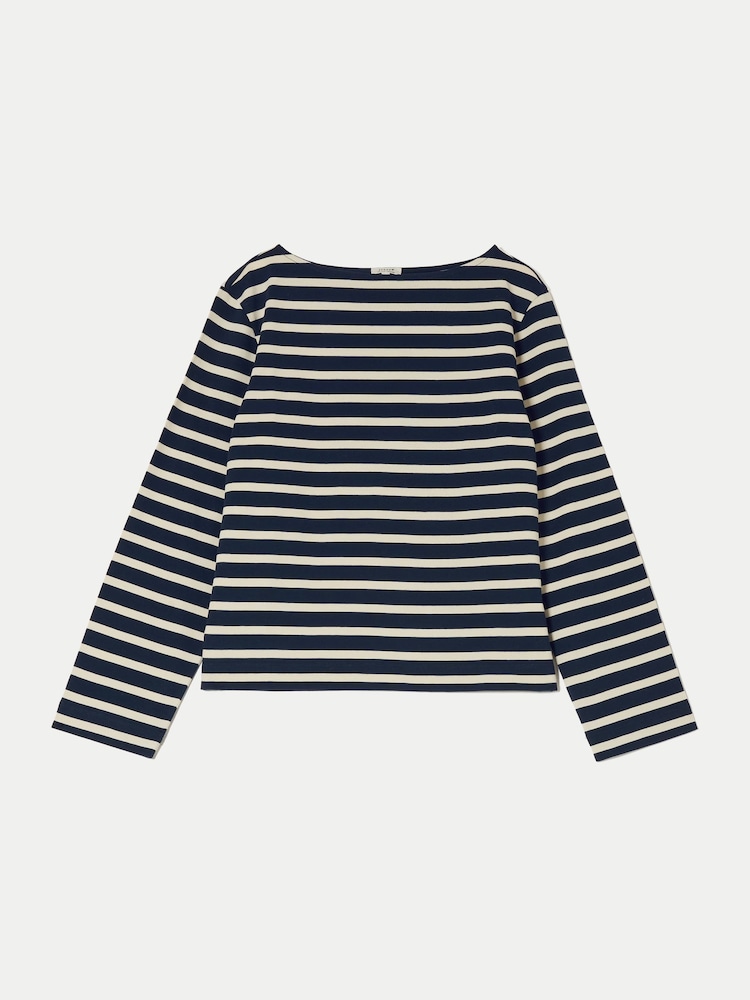 Jigsaw Blue High Neck Striped Top - Image 5 of 5