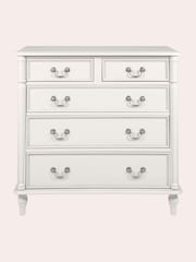 Laura Ashley Dove Grey Clifton Chest of 5 Drawer Drawers - Image 2 of 4