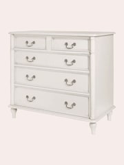 Laura Ashley Dove Grey Clifton Chest of 5 Drawer Drawers - Image 3 of 4