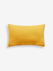 Ochre Yellow 50 x 30cm Velvet Stipe Sunshine Slogan Oblong Cushion - Image 3 of 4