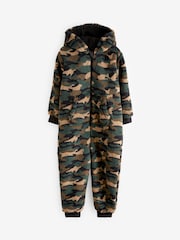 Green Camouflage Fleece All-In-One (3-16yrs) - Image 3 of 5