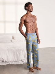 Chelsea Peers Crocodile Lagoon Print Long Pyjama Bottoms - Image 1 sur 5