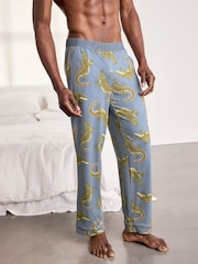 Chelsea Peers Crocodile Lagoon Print Long Pyjama Bottoms - Image 2 sur 5