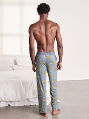 Chelsea Peers Crocodile Lagoon Print Long Pyjama Bottoms - Image 4 sur 5