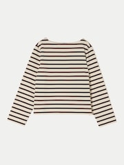 Jigsaw Red High Neck Striped Top - Image 5 of 5