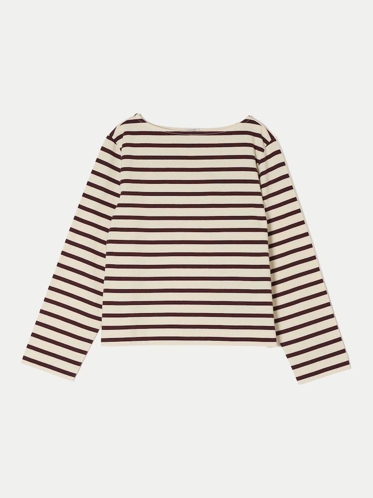 Jigsaw Red High Neck Striped Top - Image 5 of 5 Jigsaw Red High Neck Striped Top - Image 5 of 5