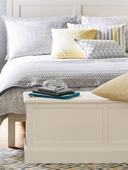 Laura Ashley Cotton White Ashwell Blanket Box - Image 1 of 4