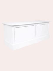 Laura Ashley Cotton White Ashwell Blanket Box - Image 3 of 4