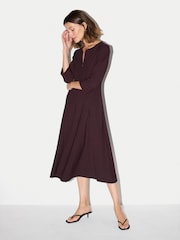 Jigsaw Purple Stretch Crepe Godet Dress - Image 5 of 6