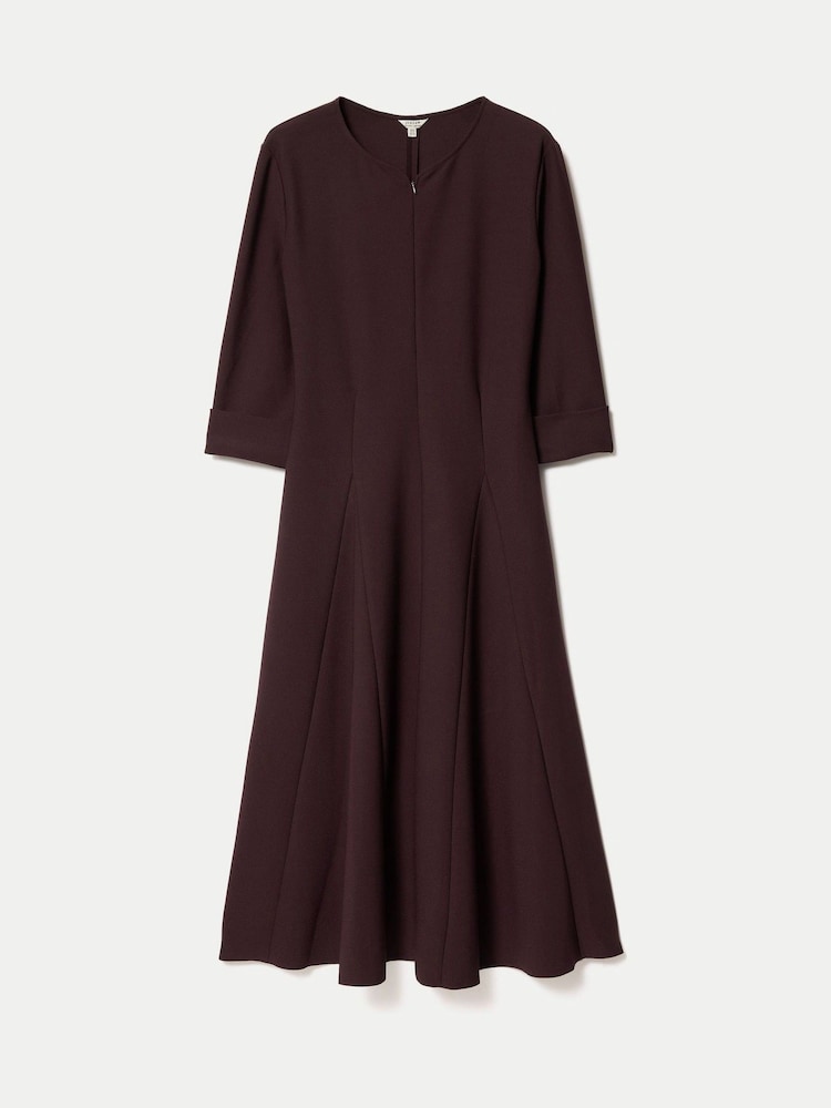 Jigsaw Purple Stretch Crepe Godet Dress - Image 6 of 6
