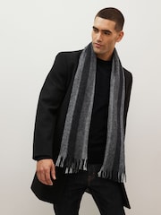 Monochrome Stripe Knitted Scarf - Image 1 of 4