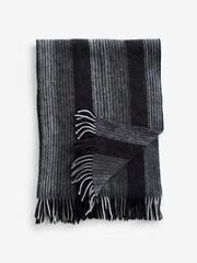 Monochrome Stripe Knitted Scarf - Image 3 of 4