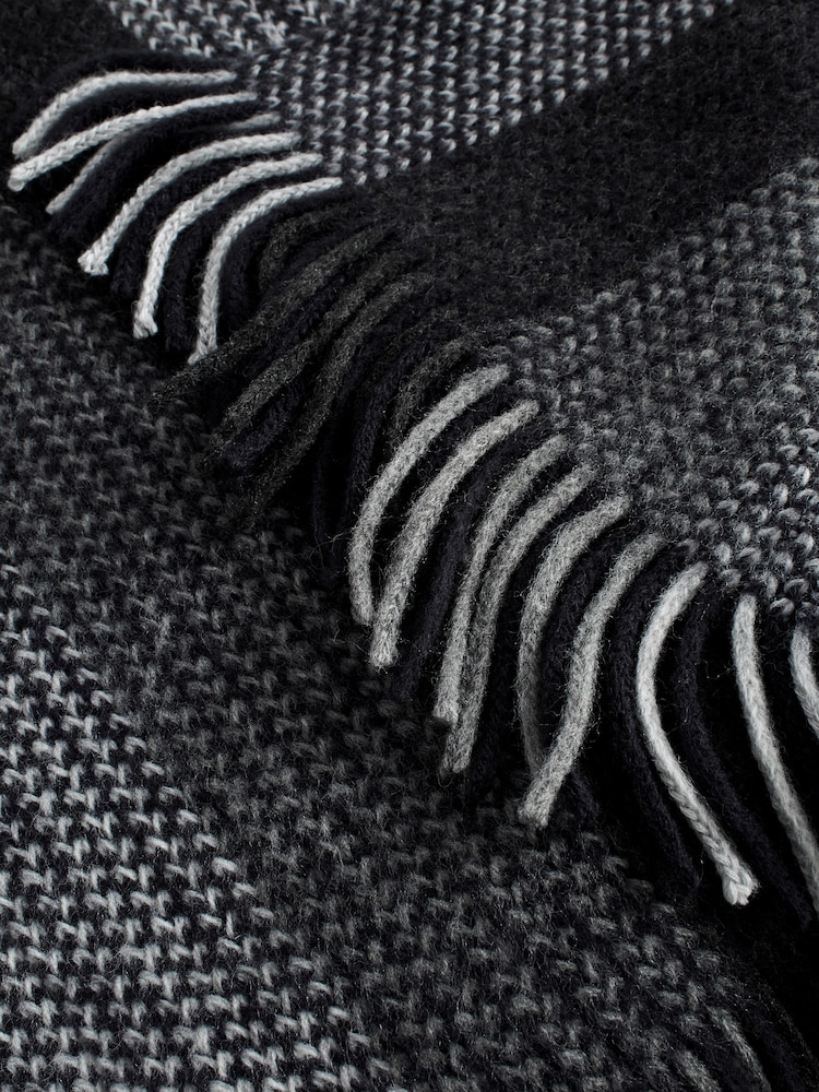 Monochrome Stripe Knitted Scarf - Image 4 of 4