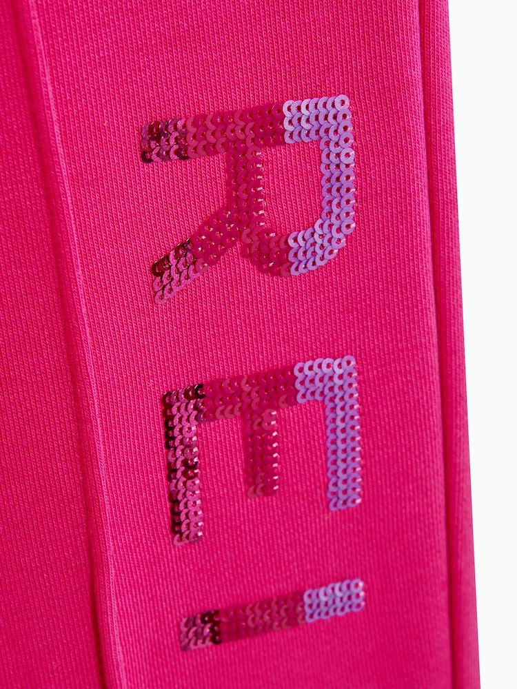 Reiss Bright Pink Mina 4-9 yrs Drawstring Front Seam Joggers - Image 6 of 6