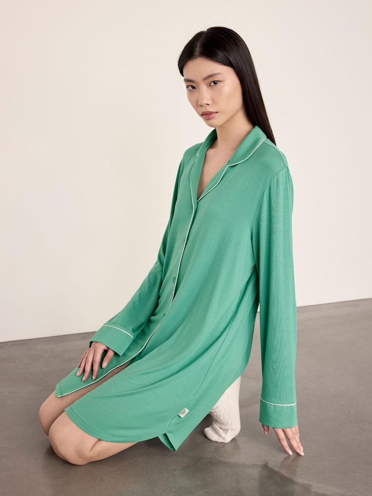 Жасыл - Chelsea Peers TENCEL™ модальды түнгі жейдесі - 5суретінің 2 суреті