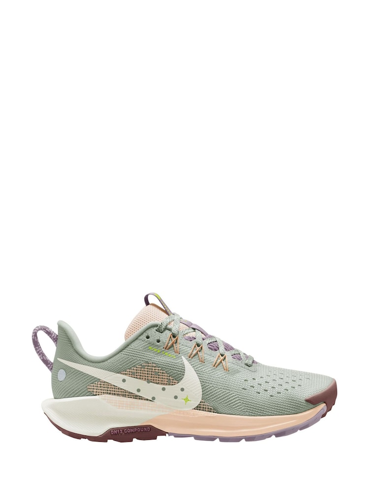 Nike Light Green ReactX Pegasus Trail 5 Trail Running Shoes - Image 1 of 5