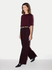Jigsaw Red Fine Merino Raglan T-Shirt - Image 3 of 5
