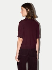 Jigsaw Red Fine Merino Raglan T-Shirt - Image 4 of 5