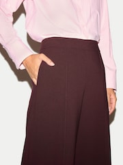 Jigsaw Red Modern Crepe Wide Leg Trousers - Image 2 of 5