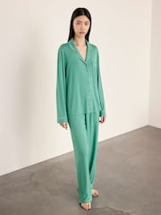 Πράσινο - Σετ Μακριών Πιτζάμες Chelsea Peers TENCEL™ Modal - Εικόνα 1 του 6