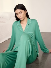 Πράσινο - Σετ Μακριών Πιτζάμες Chelsea Peers TENCEL™ Modal - Εικόνα 6 του 6