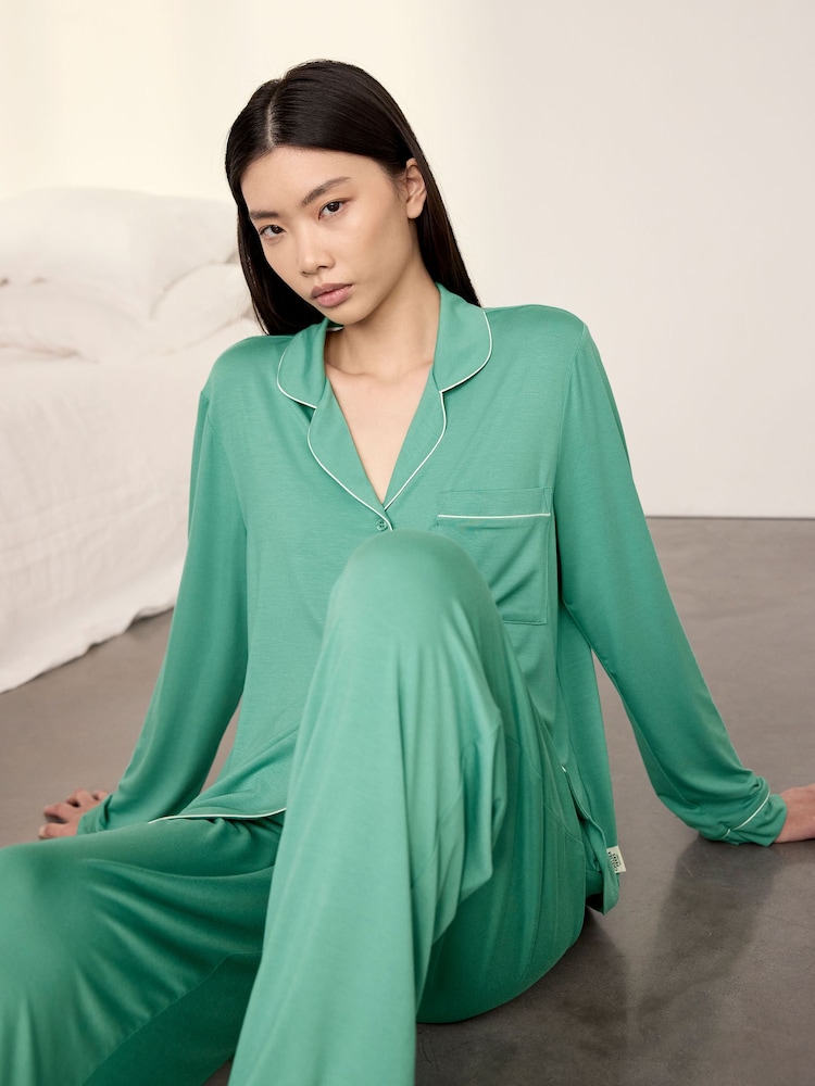 Πράσινο - Σετ Μακριών Πιτζάμες Chelsea Peers TENCEL™ Modal - Εικόνα 6 του 6 Πράσινο - Σετ Μακριών Πιτζάμες Chelsea Peers TENCEL™ Modal - Εικόνα 6 του 6