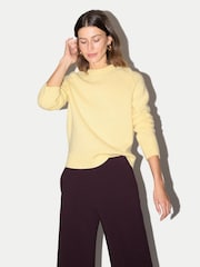Jaune - Pull en laine et cachemire Jigsaw - Image 1 sur 6