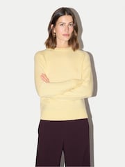 Jaune - Pull en laine et cachemire Jigsaw - Image 2 sur 6