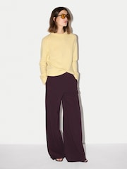 Jaune - Pull en laine et cachemire Jigsaw - Image 5 sur 6