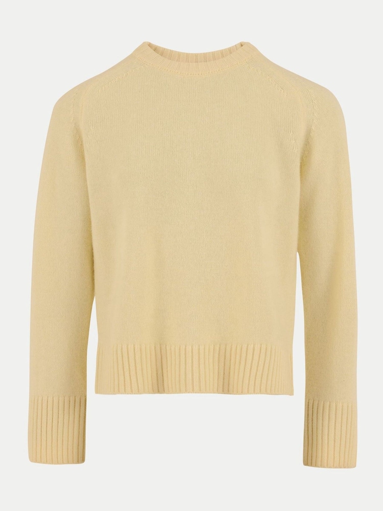 Jaune - Pull en laine et cachemire Jigsaw - Image 6 sur 6