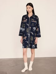 Chelsea Peers Blue Cotton Twilight Safari Print Nightshirt - Image 1 of 5