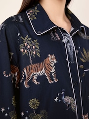 Chelsea Peers Blue Cotton Twilight Safari Print Nightshirt - Image 5 of 5