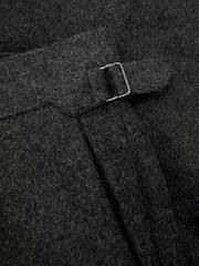 V barvi oglja - Flanelaste hlače obleke po meri iz mešanice volne Reiss Collin - Slika 8 iz 9