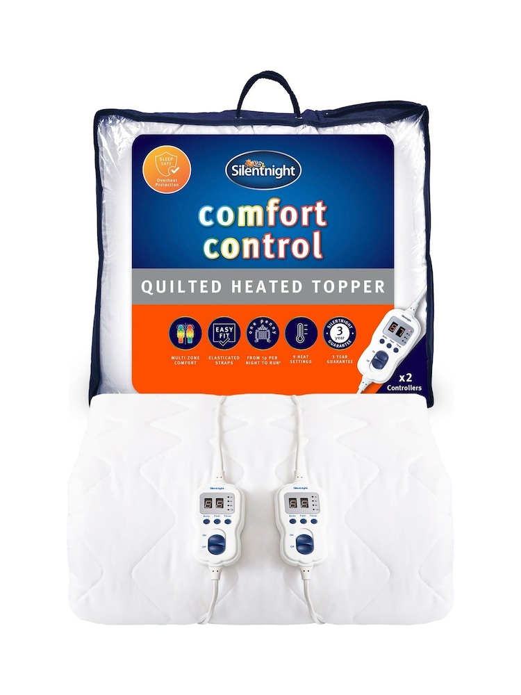 Silentnight White Multi-Zone Heated And Quilted Mattress Topper Electric Blanket - Image 2 of 11
