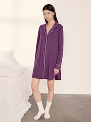 Chelsea Peers Purple TENCEL™ Modal Nightshirt - Image 1 of 5