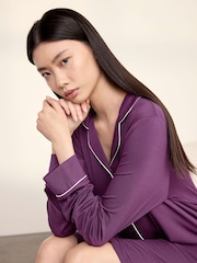 Chelsea Peers Purple TENCEL™ Modal Nightshirt - Image 3 of 5