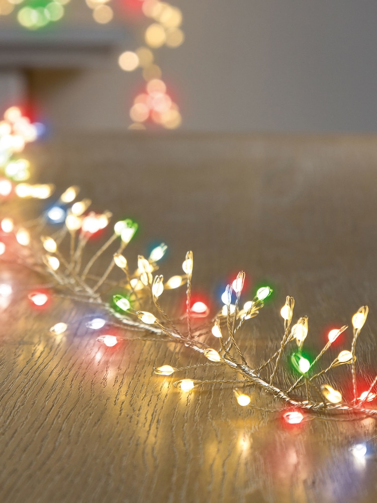 Premier Decorations Ltd 5.5m 800 LED Multi Ultrabright Cluster Christmas Line Lights - Image 1 of 3