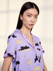Chelsea Peers Halloween-kissakuvioinen lyhyt pyjama-setti - Kuva 2 / 5