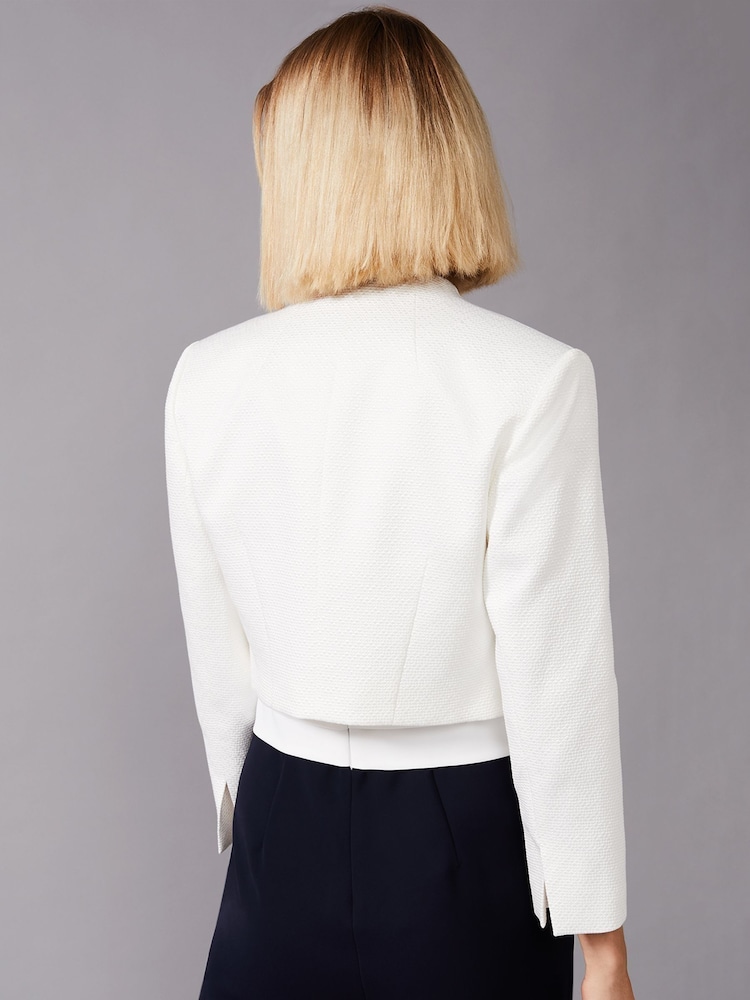 Phase Eight Cream Karlee Textured Jacket - Image 2 of 5