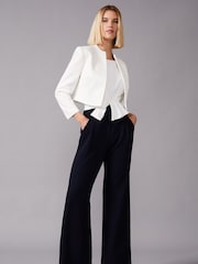 Phase Eight Cream Karlee Textured Jacket - Image 3 of 5