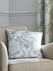 Laura Ashley Sage Green Square Parterre Printed Cushion - Image 1 of 6