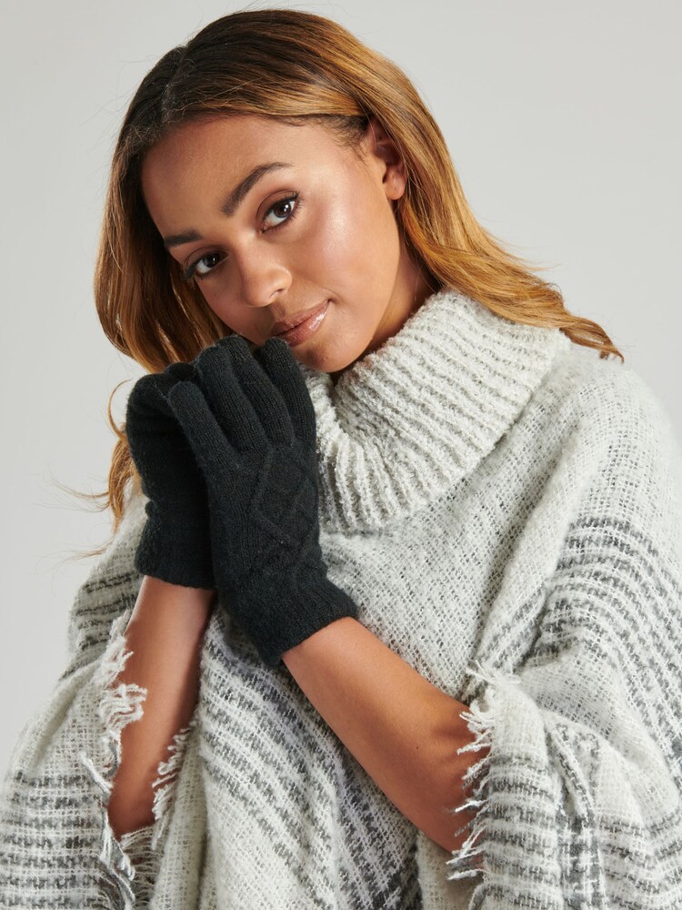 South Beach Black Knitted Touchscreen Gloves - Image 1 of 4