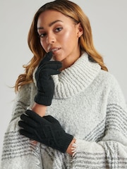 South Beach Black Knitted Touchscreen Gloves - Image 4 of 4