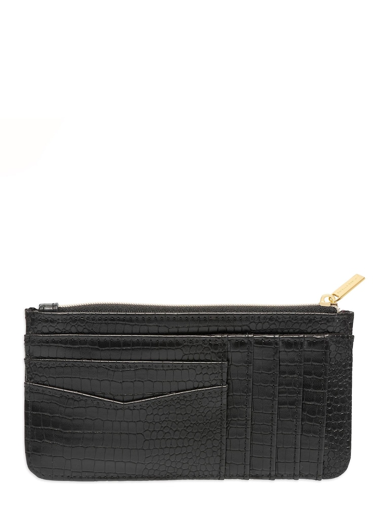 Estella Bartlett Black Long Card Purse - Hot Pink - Image 2 of 4 Estella Bartlett Black Long Card Purse - Hot Pink - Image 2 of 4