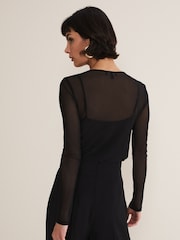 Phase Eight Black Mesh Eleena Top - Image 2 of 6