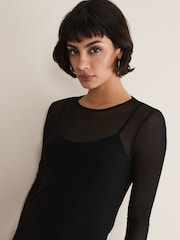 Phase Eight Black Mesh Eleena Top - Image 4 of 6