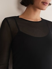 Phase Eight Black Mesh Eleena Top - Image 5 of 6