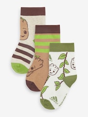 adidas Green Marvels I Am Groot Crew Socks 3 Pair - Image 1 of 4