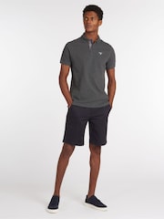 Barbour® Charcoal 100% Cotton Classic Pique Polo Shirt - Image 11 of 12