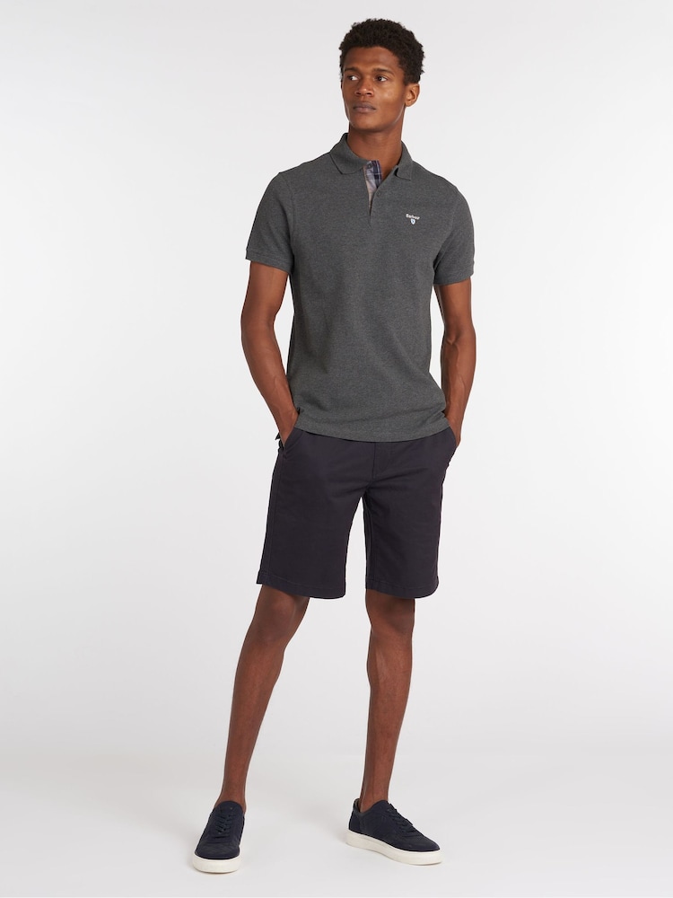 Barbour® Charcoal 100% Cotton Classic Polo Shirt - Image 11 of 12